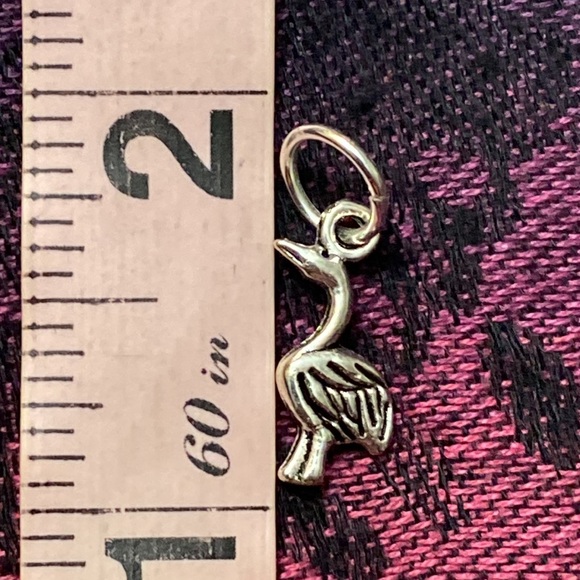 5/$10❤️❤️❤️NEW TiBetan Silver Flamingo Charm - Picture 3 of 3